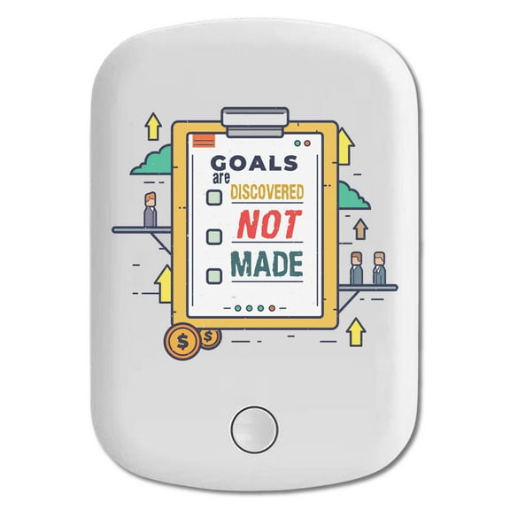 DistinctInk Magnetic Battery Pack, 5000 mAh Wireless Portable Charger with USB-C Cable, Compatible with MagSafe iPhone 14 / 13 / 12 Series - Goals Discovered Not Made