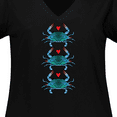 thumbnail image 4 of Inktastic Blue Crab Lover Women's Plus Size V-Neck T-Shirt, 4 of 5