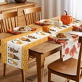 thumbnail image 5 of Fall Table Runner Thanksgiving Pumpkin Turkey Gnomes Table Runners Orange Sunflower Autumn Maple Leaves Cotton Linen Dresser Scarf Kitchen Dining Table Decor for Fall Holiday Party Decor 13x90 Inch, 5 of 9