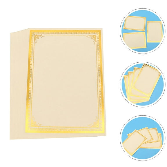 MLINS 12 Sheets Certificate Paper Diploma Printable Blank Liner