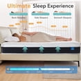 thumbnail image 3 of King Size Mattress 12 inch Mixed Mattress 80"*76"*12" Boxed Gel Memory Foam Mattress Individually Pocketed Springs Pressure Relief and Motion Isolation Mattress for Better Sleep King Mattress, 3 of 7