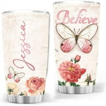 TheUnifury Personalized Christian Tumblers For Women - Stainless Steel Insulated Tumbler 20oz Motivational Coffee Tumbler - Bible Verse Inspirational Cups - Women Of God Gifts - Believe
