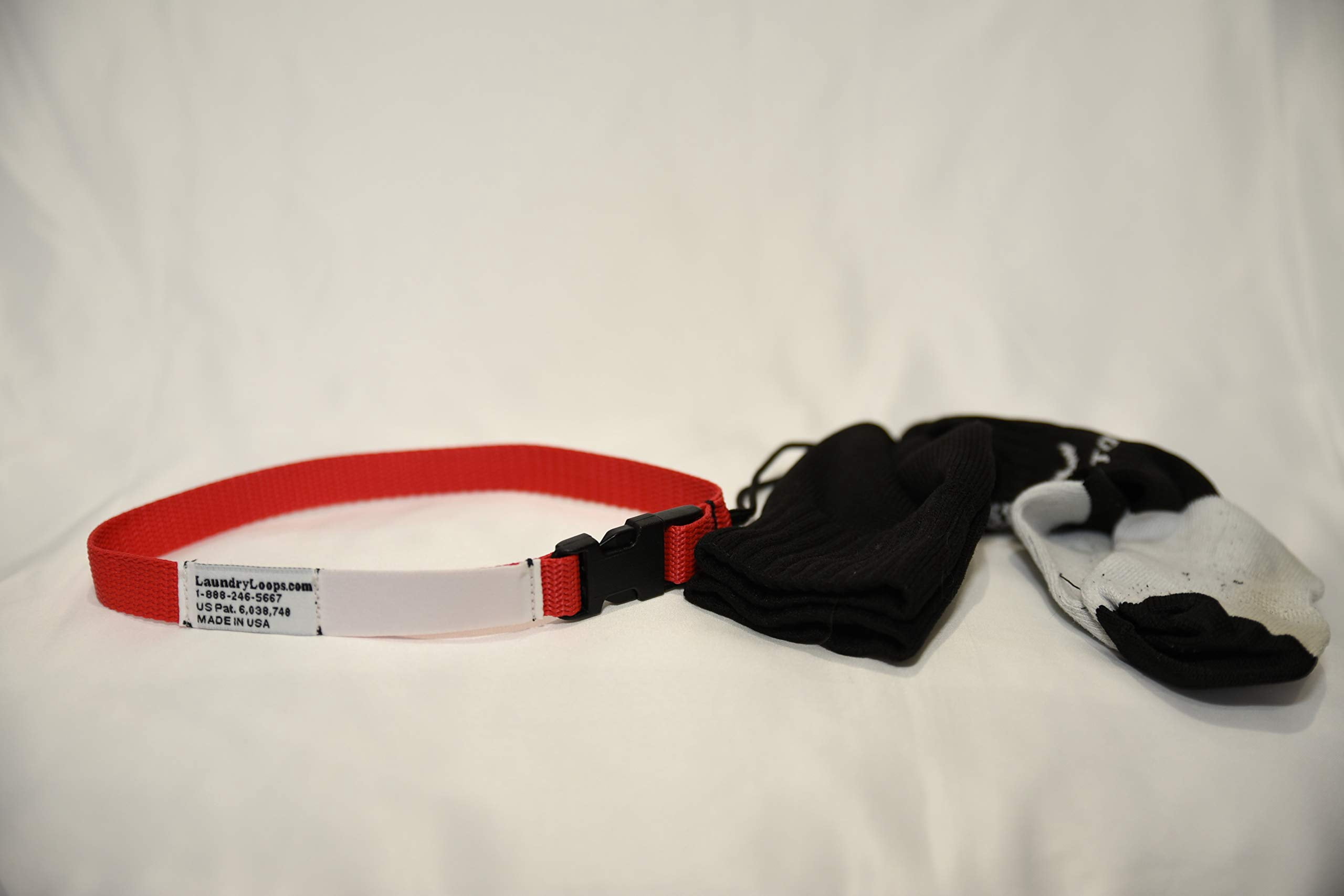 Laundry Loop with Sock Snare, Premium Black Laundering Strap