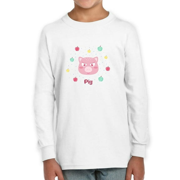 Happy Piggy Face Long Sleeve Toddler -Image by Shutterstock,  4 Toddler