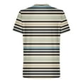 thumbnail image 3 of cocolona Mens Summer Short Sleeve Tops Crew Neck Pullover T-shirts Fashion Casual Striped Print Tees Blouse, 3 of 5