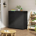 thumbnail image 6 of Indoor/Outdoor Storage Cabinet Waterproof, 34"x15"x34" Plastic Outdoor Storage Box for Garden Balcony Bathroom, All Weather Outdoor Storage Clearance, DIY Usage, 6 of 10
