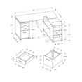 thumbnail image 2 of Monarch Specialties Computer Desk, Home Office, Corner, Left, Right Set-up, Storage Drawers, L Shape, Work, Laptop, Laminate, Grey, Contemporary, Modern, 2 of 3
