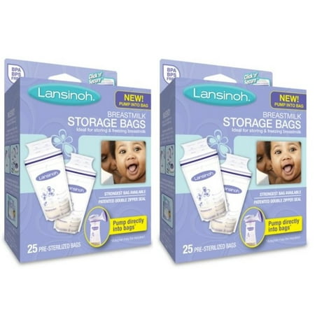 2 Pack Lansinoh Tmilk Storage Bags 25 Ct
