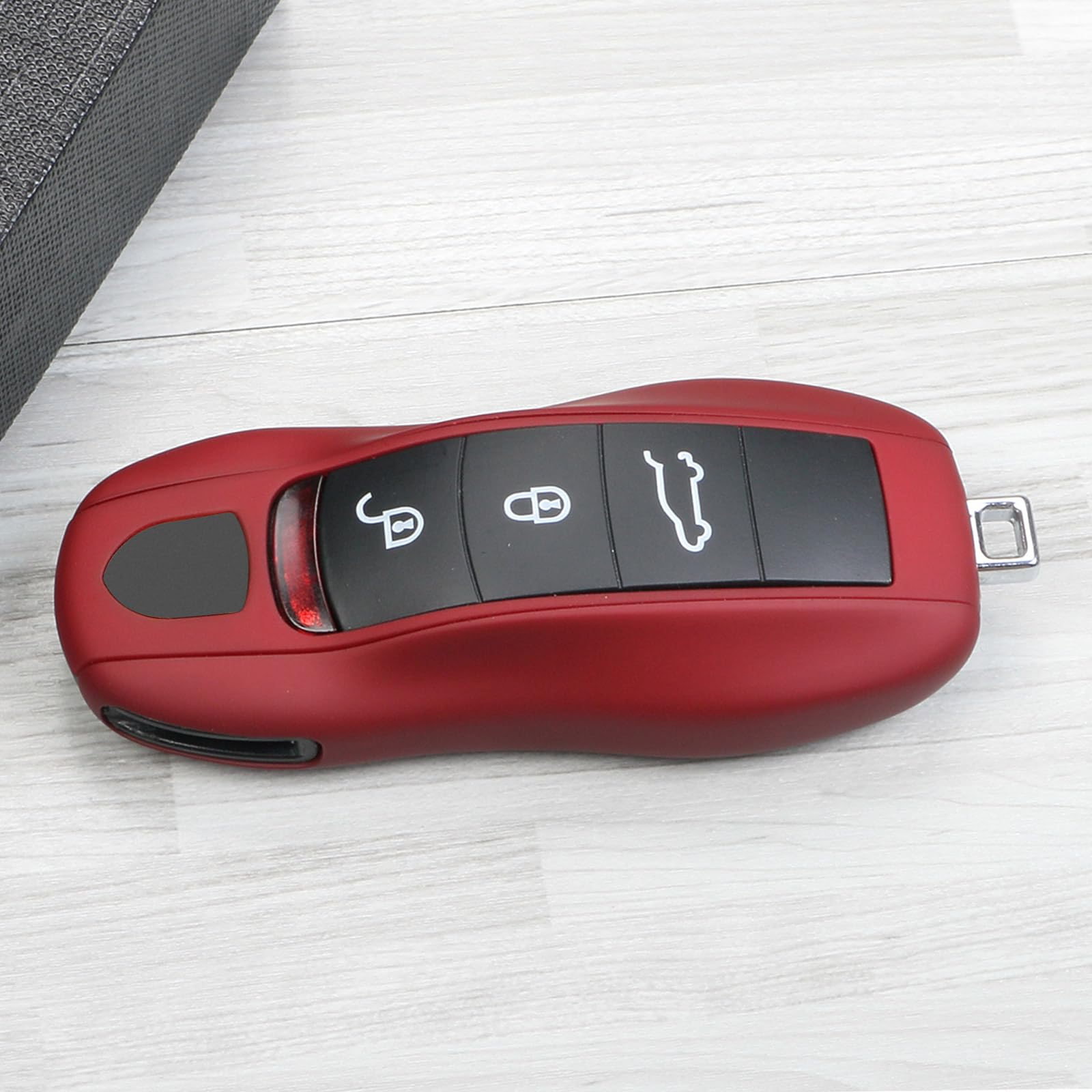 replacement key fob shell for porsche - durable protective cover compatible with cayenne, panamera, 911, 718, macan, boxster, cayman models - premium key shell case