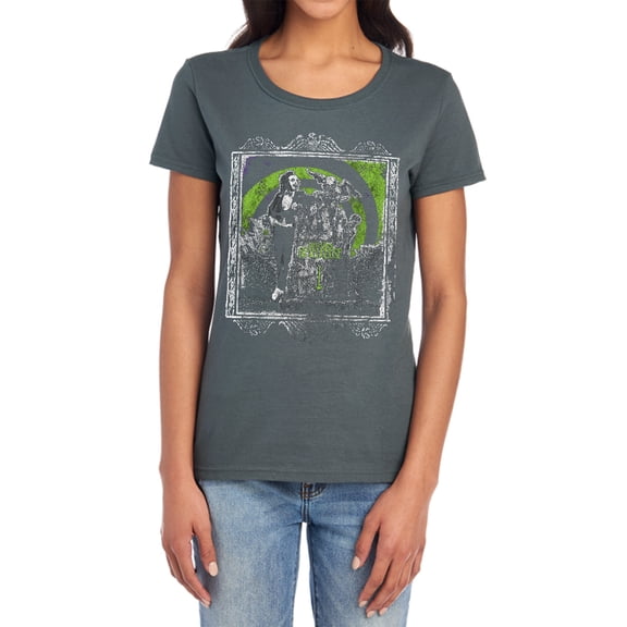 Beetlejuice Here Lies Women's T Shirt, Charcoal, Small