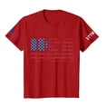 thumbnail image 4 of Gibobby Women Fashion USA Flag Letter Pattern Shirt Summer Casual Short Sleeve T Shirt Top(M,Red), 4 of 5