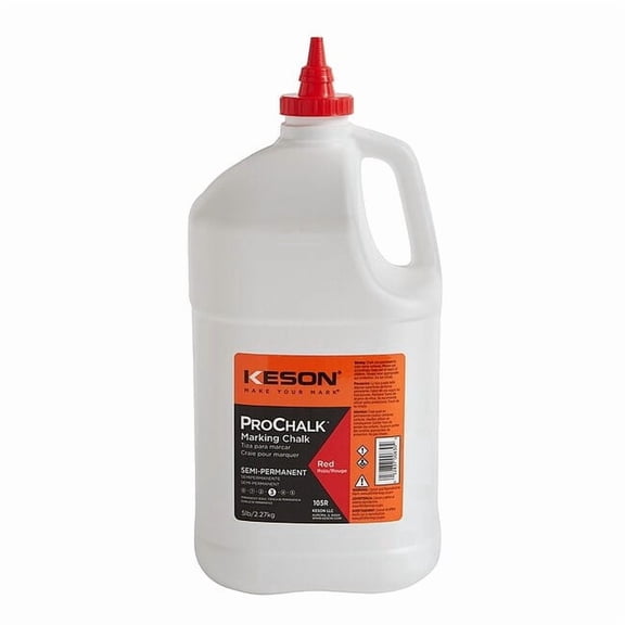 Keson Marking Chalk, Red, Semi-Permanent, 5 lb 105R