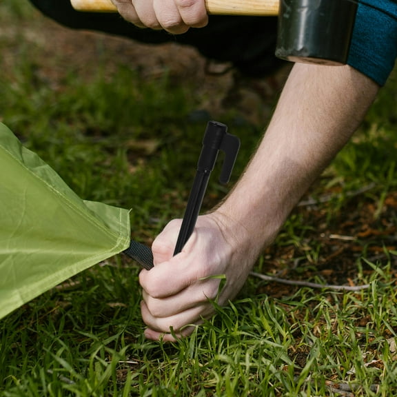 KONTONTY 5pcs Plastic Camping Tent Stakes Beach Tent Pegs Heavy Duty Plastic Yard Stakes Outdoor Tent Nails Anchors