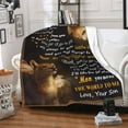 thumbnail image 5 of to My Mom Blanket from Son Love Letter Lion Blanket Gift for Mom Soft Cozy Personalized Flannel Blankets Fits Couch Sofa for Mother''s Day Birthday Christmas Thanksgiving 50"x60", 5 of 6