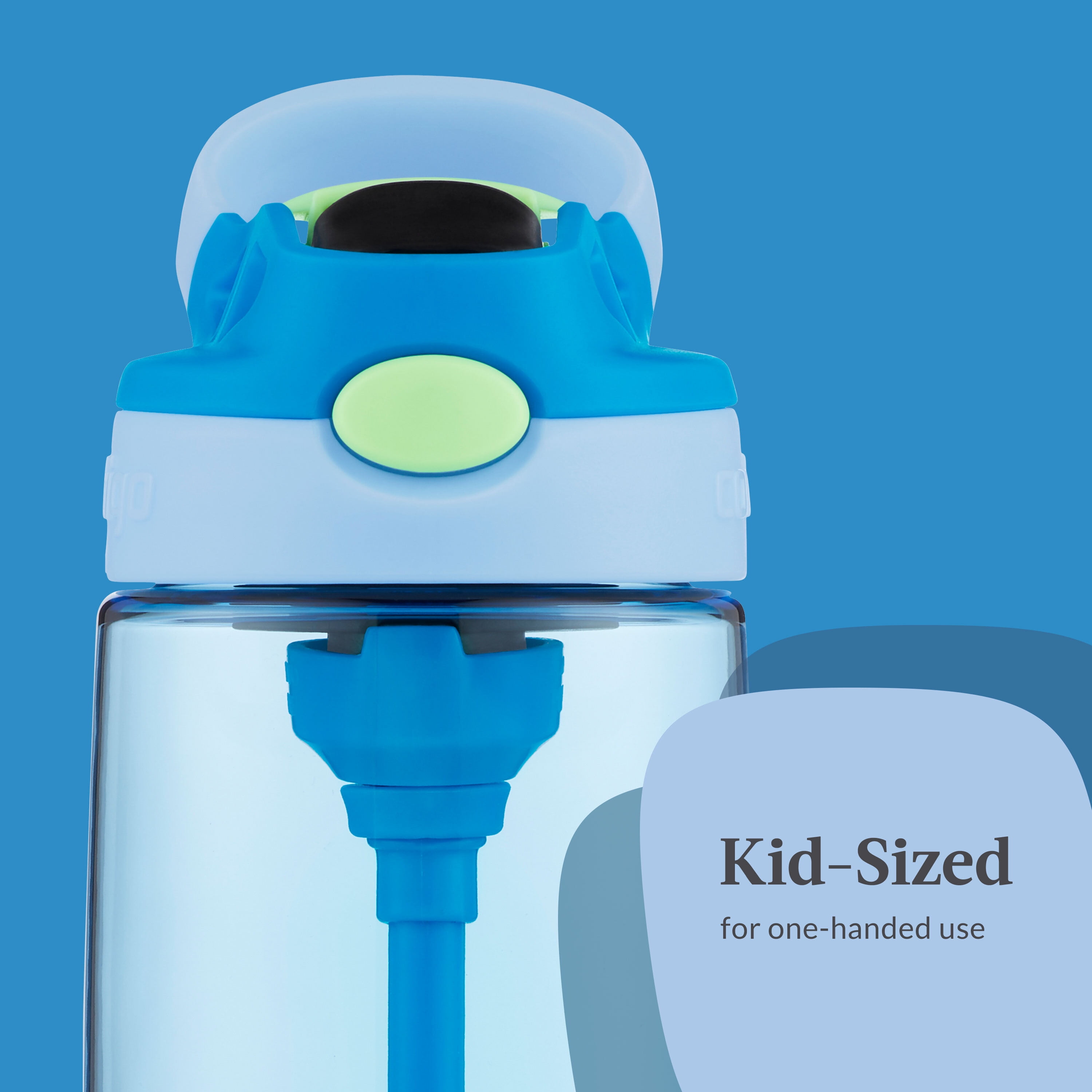 Contigo Kids 20 Oz Micah Water Bottle With Simple Lid - Blue Poppy/coral :  Target