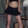 thumbnail image 3 of Douhoow Ruffle Mini Skirts for Women Low Waist Pleated Short Skirt with Lined Shorts, 3 of 8