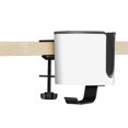 thumbnail image 1 of GUNKING Portavasos antiderrames de lujo 2 en 1 con colgador para auriculares debajo del escritorio (blanco), 1 of 9