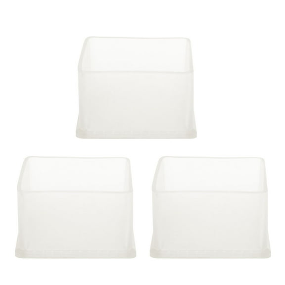Clear Chair Leg Caps Feet Furniture Floor Protector 3pcs 2" x 2"(50 x 50mm)