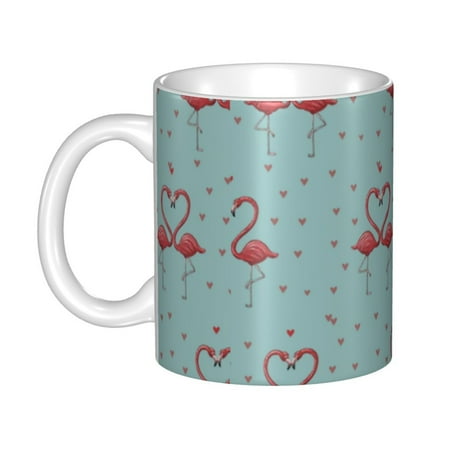 

Ceramic Mug Funny Coffee Milk Tea Mug Cup Flamingos Pattern Cup