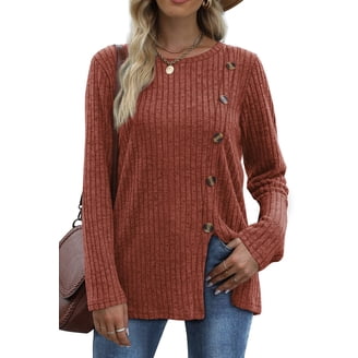 TWZH Women Landscape Graphic 3D Print Crew Neck Long Sleeves Top