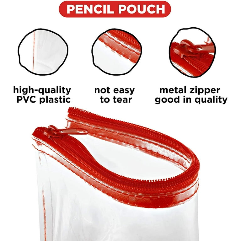 Zipper Pencil Pouch Pvc Zipper Document Pouch Waterproof - Temu