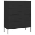 thumbnail image 1 of vidaXL Commode pour Chambre à Coucher Buffet Armoire de Rangement Acier, 1 of 6