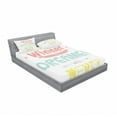 thumbnail image 3 of Saying Bedding Set with Sheet & Covers, Positive Motivational Words on a Poster with Colorful Letters and Stars, Printed Bedroom Decor 2 Shams, 4 Sizes, Multicolor, by Ambesonne, 3 of 3