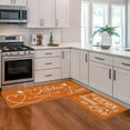 thumbnail image 3 of Orange Decorative Kitchen Mats Set of 2, Fall Anti Fatigue Waterproof Stain Resistant Floor Rug Thanksgiving Non Slip Cushioned Floor Mat - 17x29 and 17x47 Inch, 3 of 6