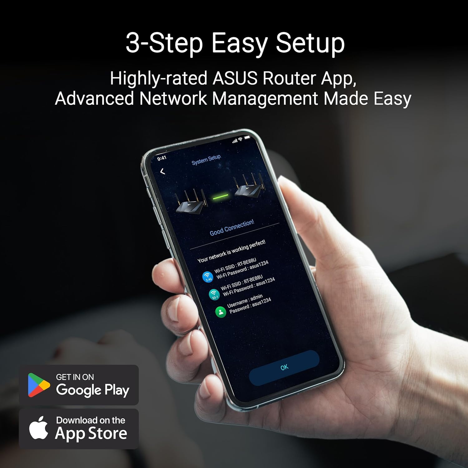 Restored ASUS RT-BE7200 BE88U Dual-Band Wi-Fi 7 Router Black (Refurbished)