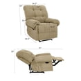 thumbnail image 5 of CQSXDA Manual  Recliner Armchair with Padded Footrest for Living Room and Home Theater Ergonomic Lounge Seating, Camel, 5 of 10