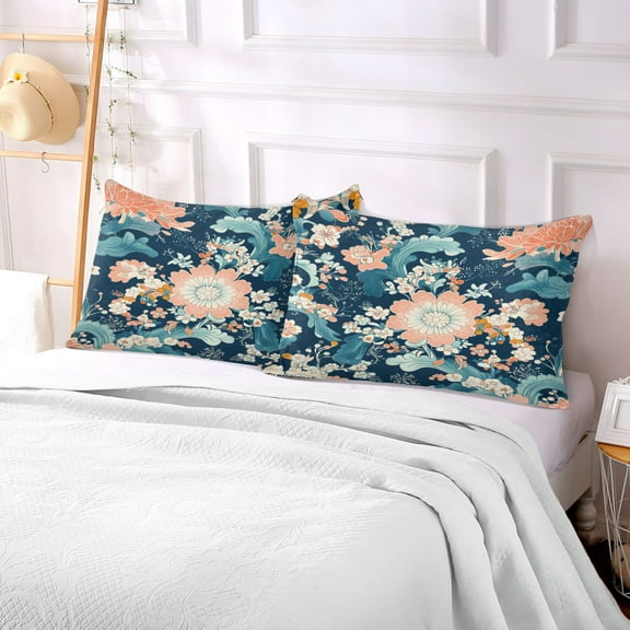 Pillow Case Plush Pillow Vibrant Floral Elegance Case standard size/King size/Queen size Bed Pillow Pillowcases