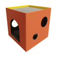 thumbnail image 3 of Cardboard Cat House, Cat Scratching Board, Sanding Claw, Double Layer Corrugated Orange, 3 of 9