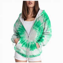 Hessimy Womens Zip Up Hoodies Fleece Jackets Oversized Sweatshirts Fall Fashion Outfits Sweaters Winter Clothes Essentials Hoodie Cropped Hoodie (Green,XS)