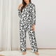 thumbnail image 2 of Balery Cute Panda Conjunto de Pijama con Estampado para Mujer, Conjunto de Dos Piezas con Manga Larga, Ropa de Dormir Suave con Bolsillos, Pijamas Cómodos-Medium, 2 of 7