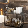thumbnail image 2 of Desktop Storage Rack, Household Bedroom, Cosmetics Storage, Bathroom, Kitchen, Transparent Double Layer Storage Rack,B, 2 of 5