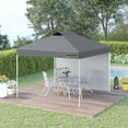 thumbnail image 2 of Outsunny 10' x 10' Pop Up Canopy Tent with Sidewall and Bag, Grey, 2 of 10