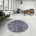 thumbnail image 4 of Ahgly Company Machine Washable Indoor Rectangle Industrial Modern Charcoal Blue Area Rugs, 5' x 8', 4 of 7