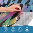thumbnail image 3 of Yayeee Kitchen Curtains Tier Pair Light Filtering 27"x36" Rod Pocket Short Cafe Window Panel, Pink Wavy Plaid, 3 of 7