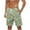 ☪117-Green, variant on Men Summer Beach Swim Trunks Print Quick Dry Swimwear Bathing Suits with Pockets