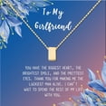 thumbnail image 2 of Anavia To My Girlfriend Necklace Gift, Card Gift for GF, Girlfriend Jewelry, Girlfriend Birthday Gift, Valentines Gift-[Gold Cube, Blue-Orange Gift Card], 2 of 3