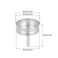 thumbnail image 2 of Uxcell Aluminium Funnel Filter Replacement 75x72x85mm Silver for 9-Cup Use Mocha Coffee Maker Pot, 2 of 4