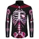 thumbnail image 4 of Camisa con botones de esqueleto con estampado 3D divertido para hombres y mujeres, camisetas de manga larga para carnaval, Halloween, Cosplay, ropa de calle unisex para hombre, 4 of 4