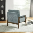 thumbnail image 2 of Roundhill Furniture Kelly Mid-Century Modern Velvet Accent Armchair, Blue, 2 of 6