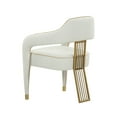 thumbnail image 2 of TOV Furniture Corralis Cream Linen Dining Chair with Gold Accents, 2 of 6
