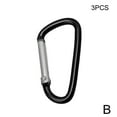 thumbnail image 6 of D Clip Carabiner Snap Spring Clasp Hook Keyring Camping FAST 3 Small US A9M2, 6 of 7