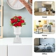 thumbnail image 3 of OULII Plastic Flower Pot Urn Planter White For Indoor Home Decor 1Pcs, 3 of 7