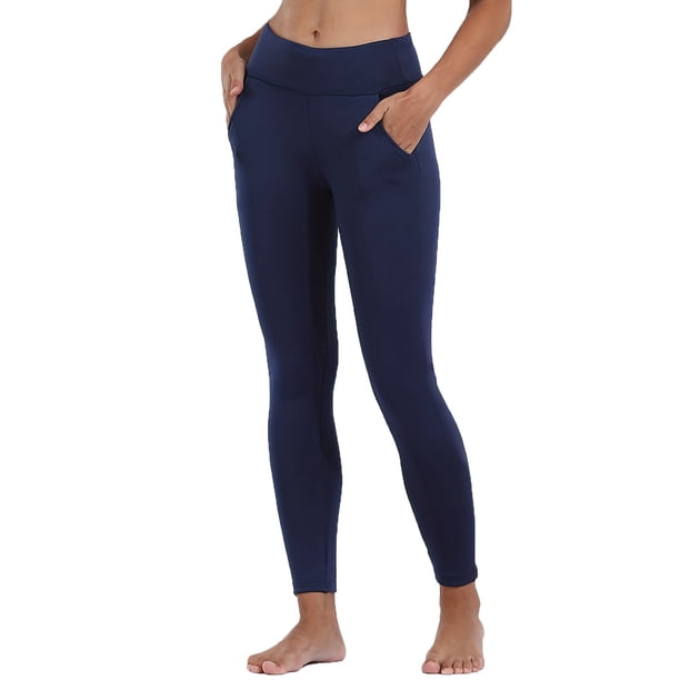 Gibobby Leggings estampados Mujer Ropa Invierno Extra Gruesa Prendas Abrigo para Mujer Leggings Felpa Y Engrosados Pantalones Cálidos Elásticos Talle para Mujer Pantalones Algodón(Azul marino, M)