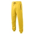 thumbnail image 1 of Wdfiry Men's Pants Plus Size Drawstring High Waist Pants Zipper Pockets Solid Color Workout Jogger Sweatpants, 1 of 3