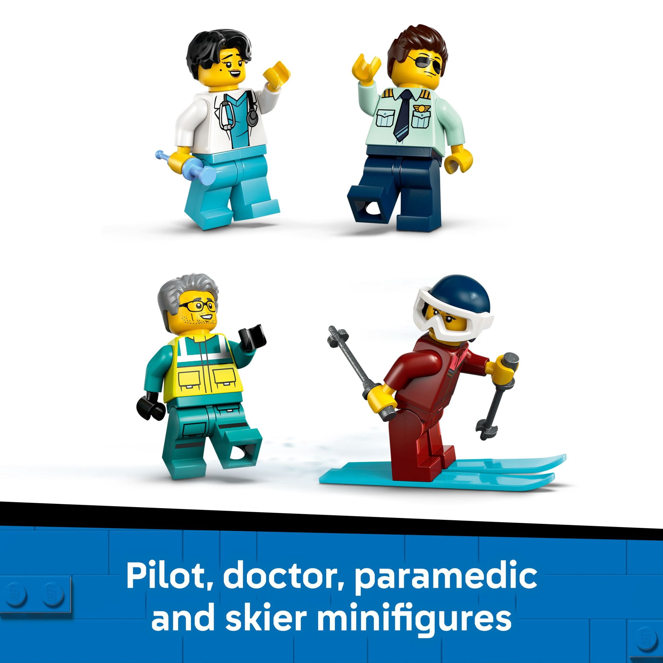LEGO City Emergency Air Ambulance Airplane Building Toy for Kids - Pretend Play Rescue Airplane Model for Boys & Girls, Ages 6+ - Building Blocks W/Hero Minifigures - Gift Idea for Birthdays - 60465