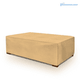 thumbnail image 2 of Patio Small Outdoor Ottoman Waterproof Ottoman Cover - Coffee Table Cover - Patio Ottoman Washable - Heavy Duty Furniture 33 Inch Beige, 2 of 5